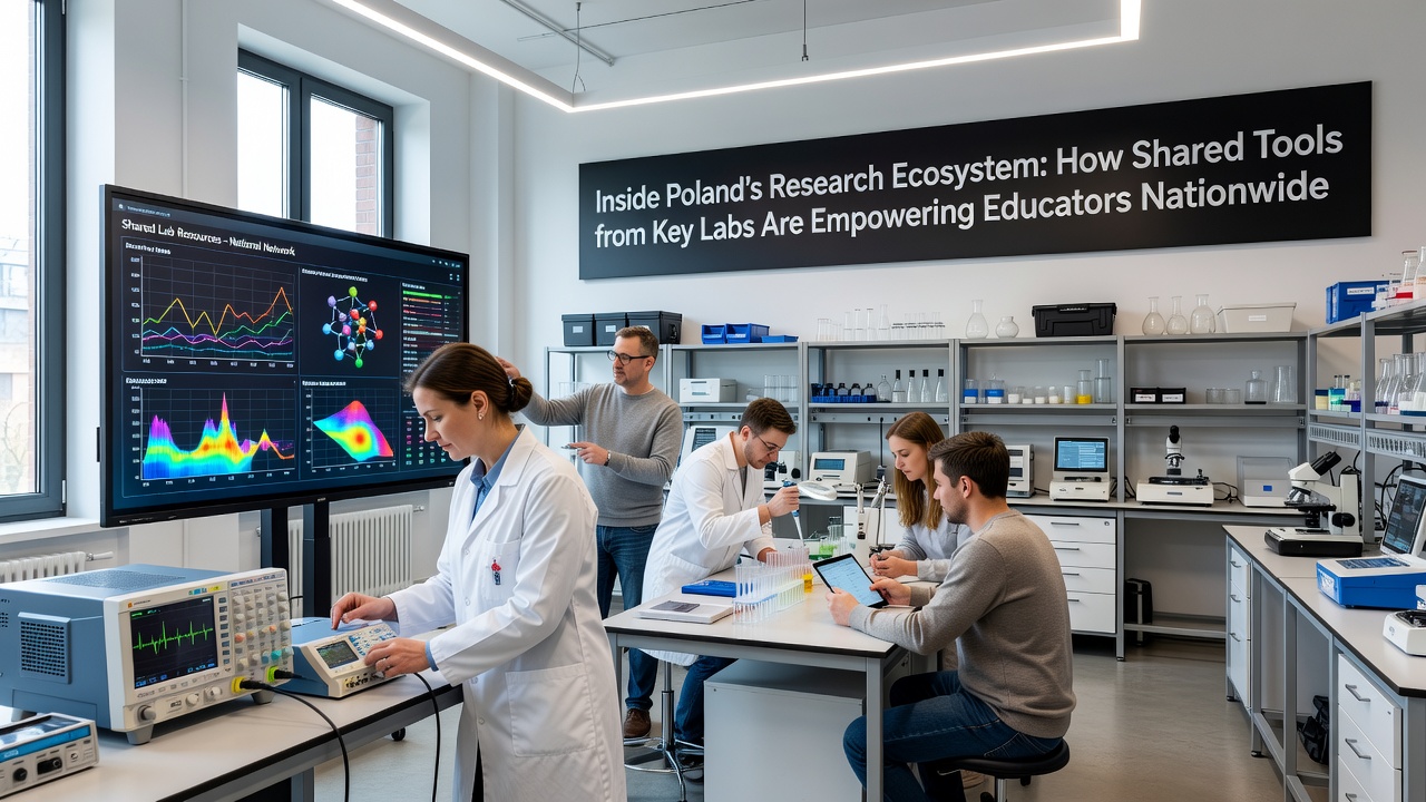 Educators using shared research platforms in a Polish classroom setting
